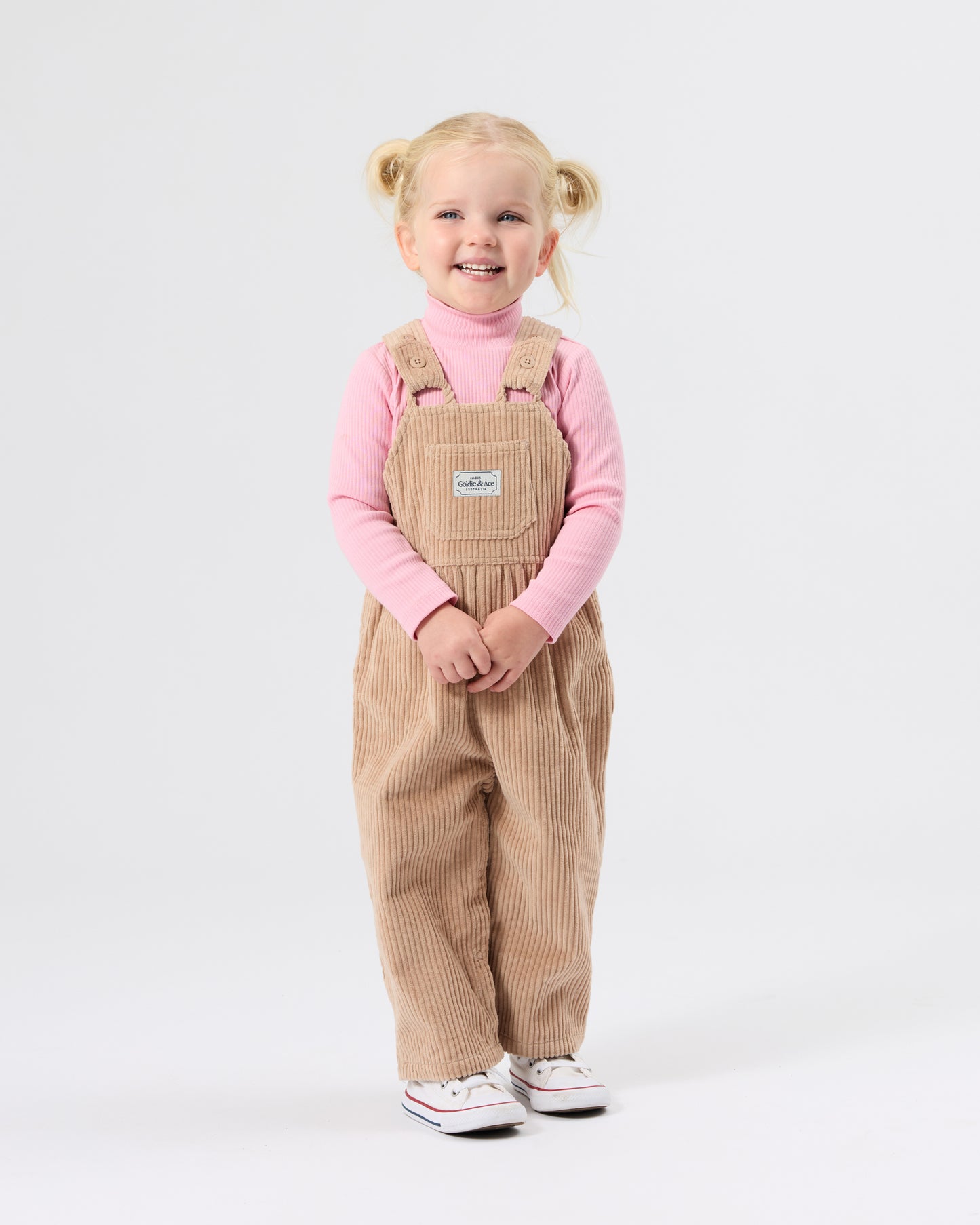 Goldie + Ace Sammy Corduroy Overall Tan