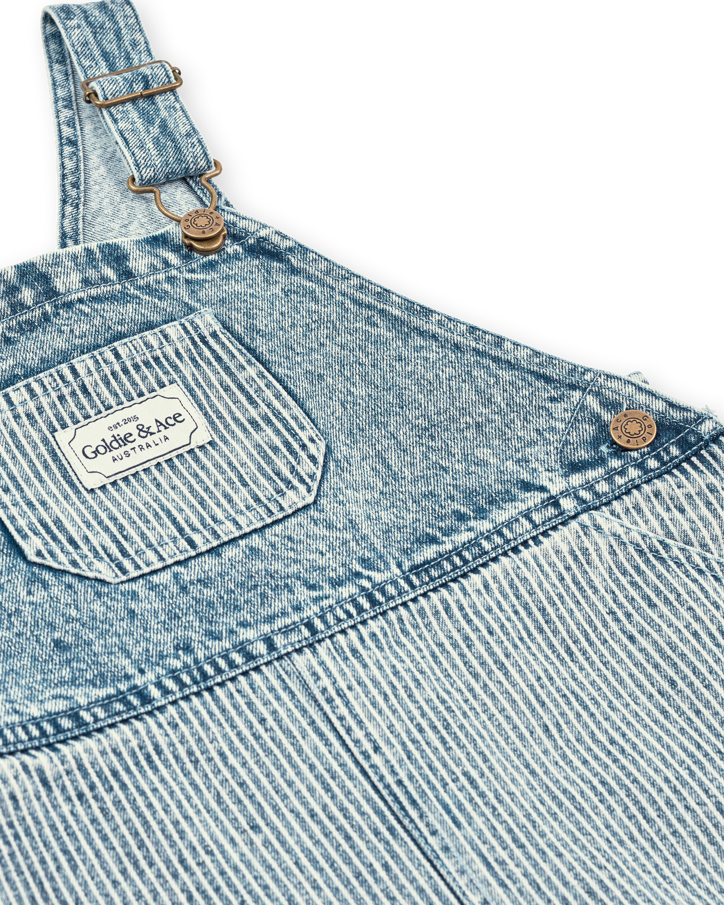Goldie + Ace Denim Railroad Burton Overalls