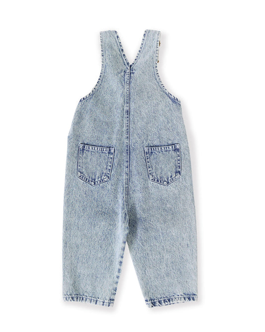 Goldie + Ace Austin Vintage Washed Denim Overalls Light Denim