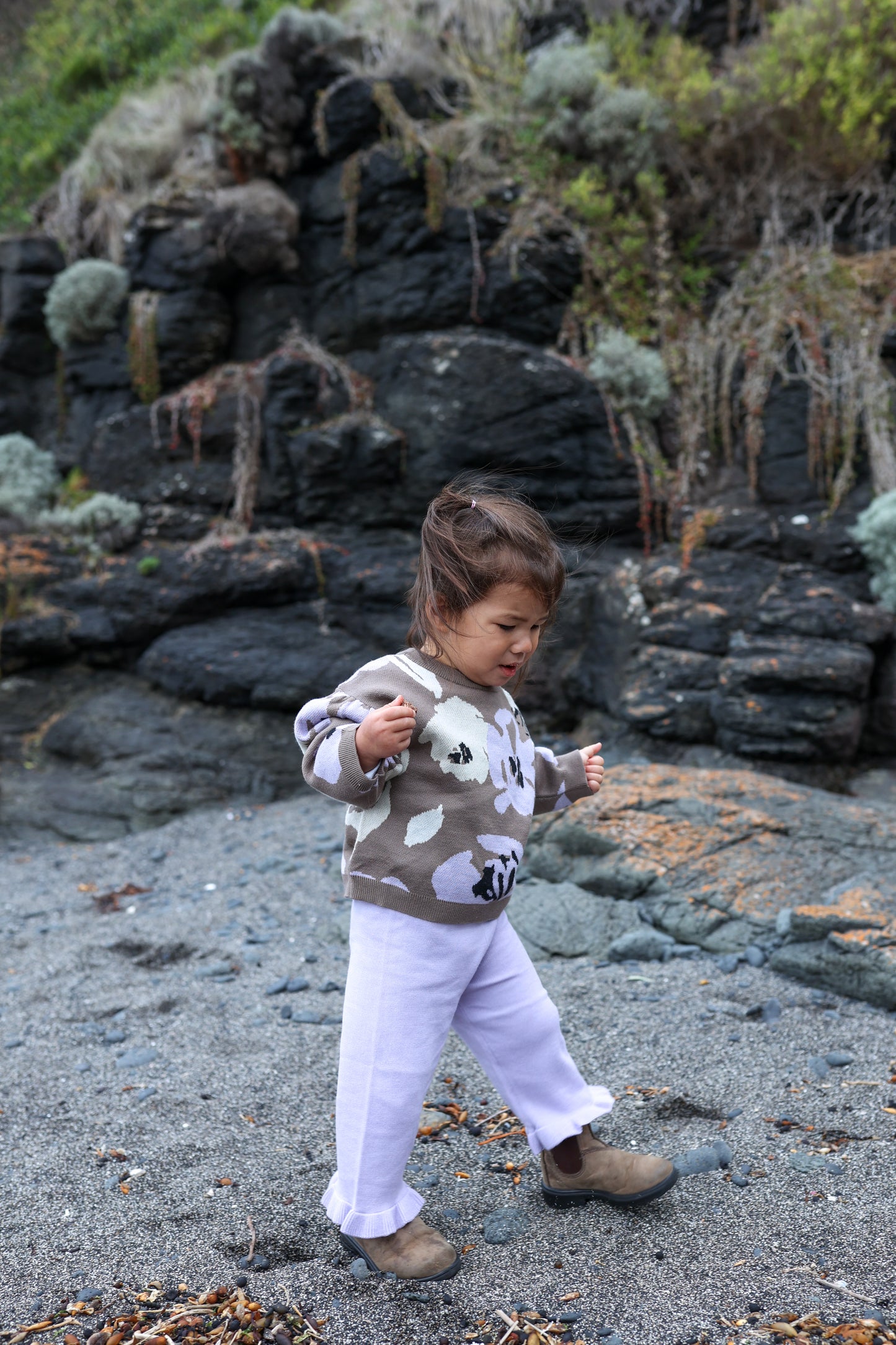 Grown Organic Frill Pant Lilac