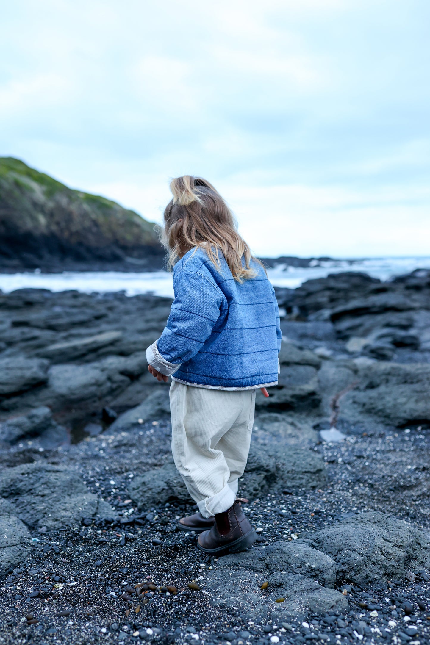 Grown Organic Reversible Jacket Ripple Denim