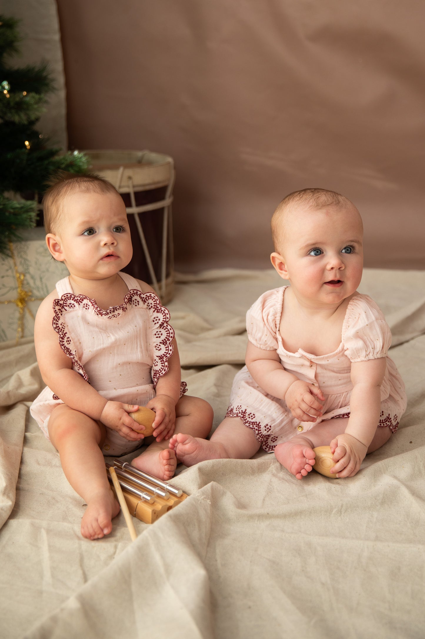 Bella and Lace Pa Rum Pum Pum Romper Peppermint Pink