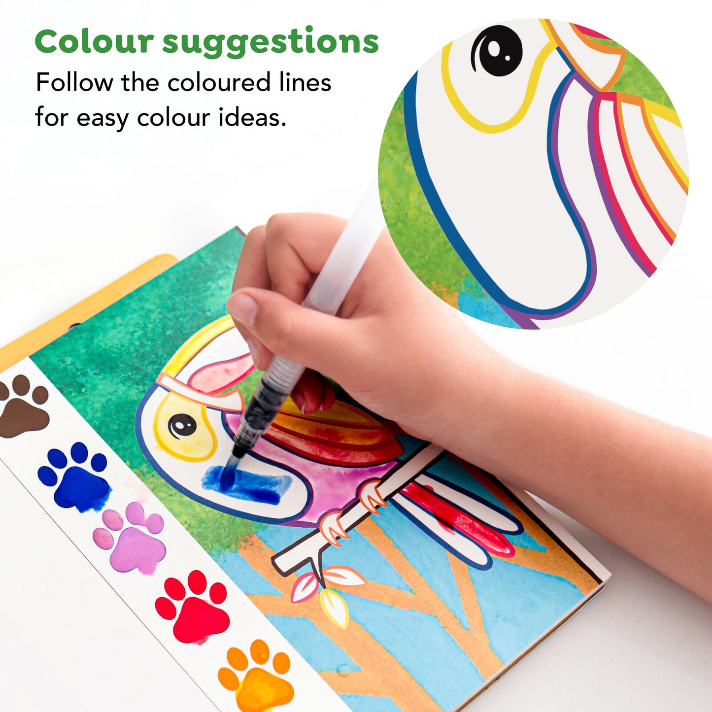 Tiger Tribe Paint-a-Picture Set Wild Animals
