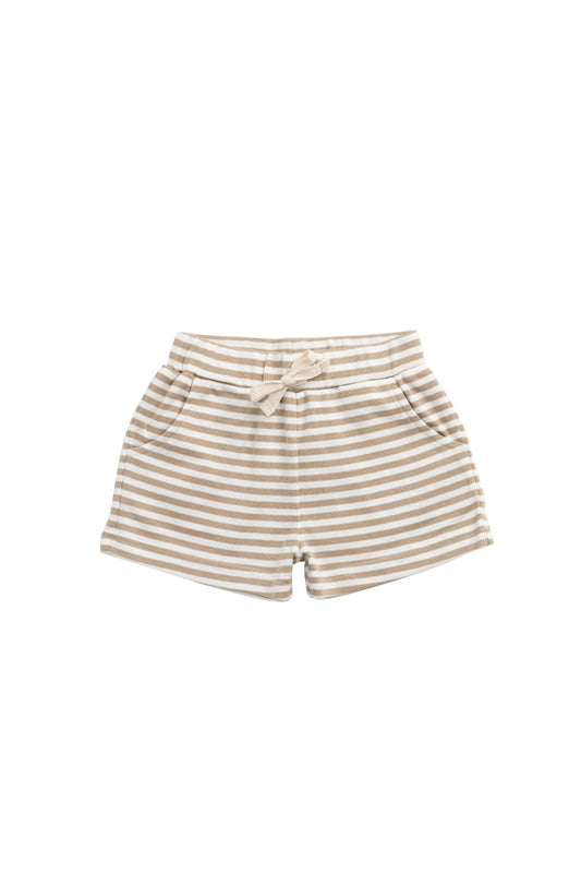 Jamie Kay Pima Cotton Wesley Short Slim Stripe Brioche/Cloud