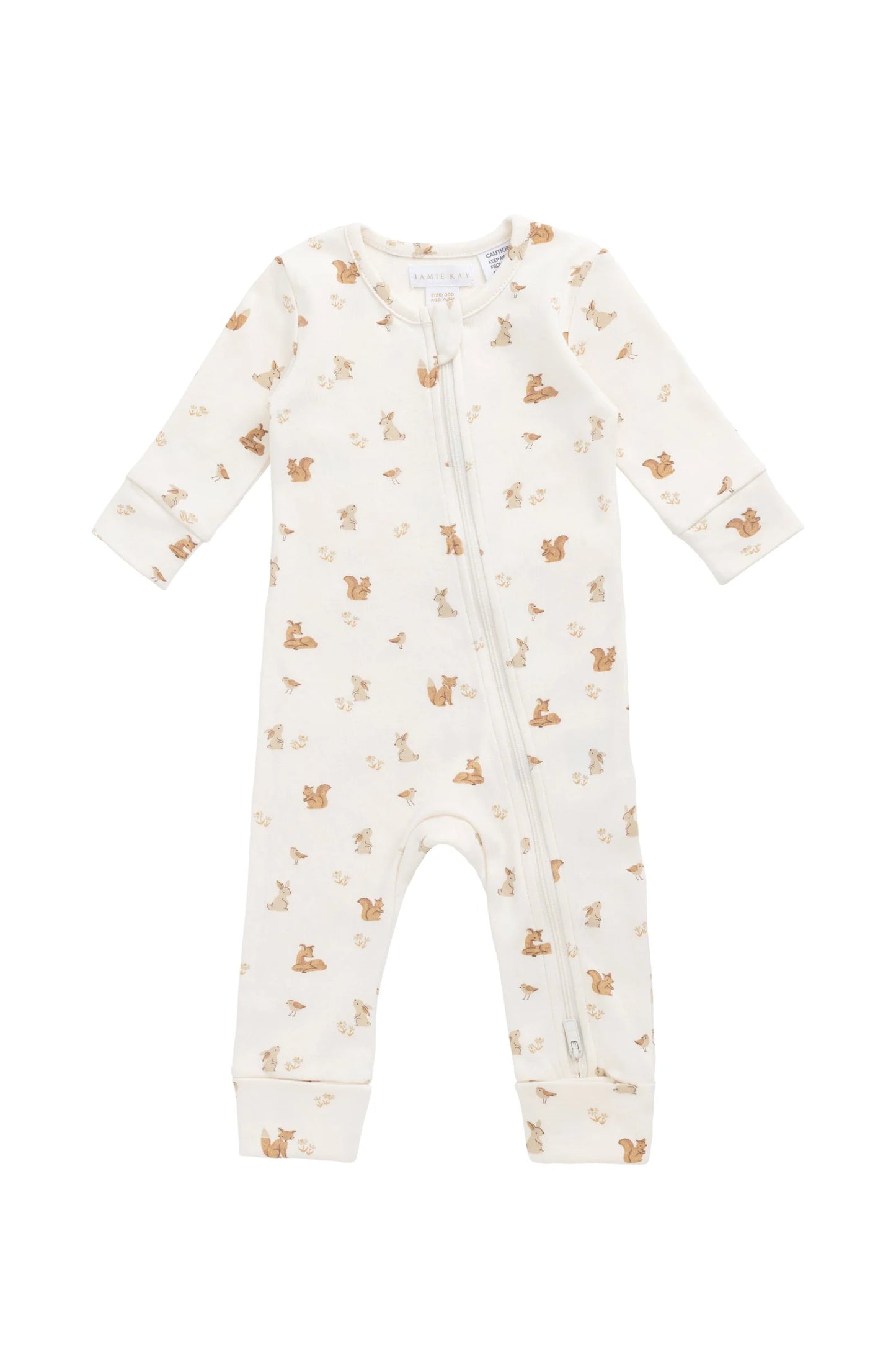 Jamie Kay Organic Cotton Reese Zip Onepiece Forest Gathering