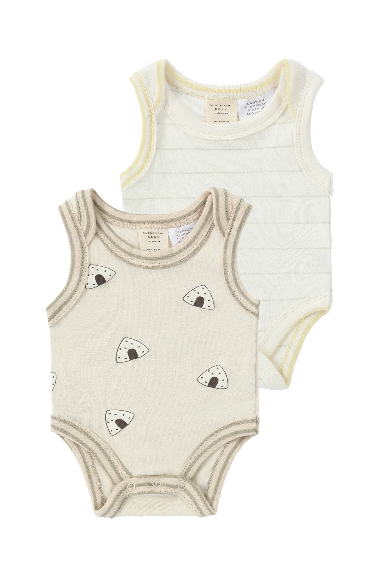 Susukoshi Retro Lapped Suit Singlet (pack of 2) Onigiri