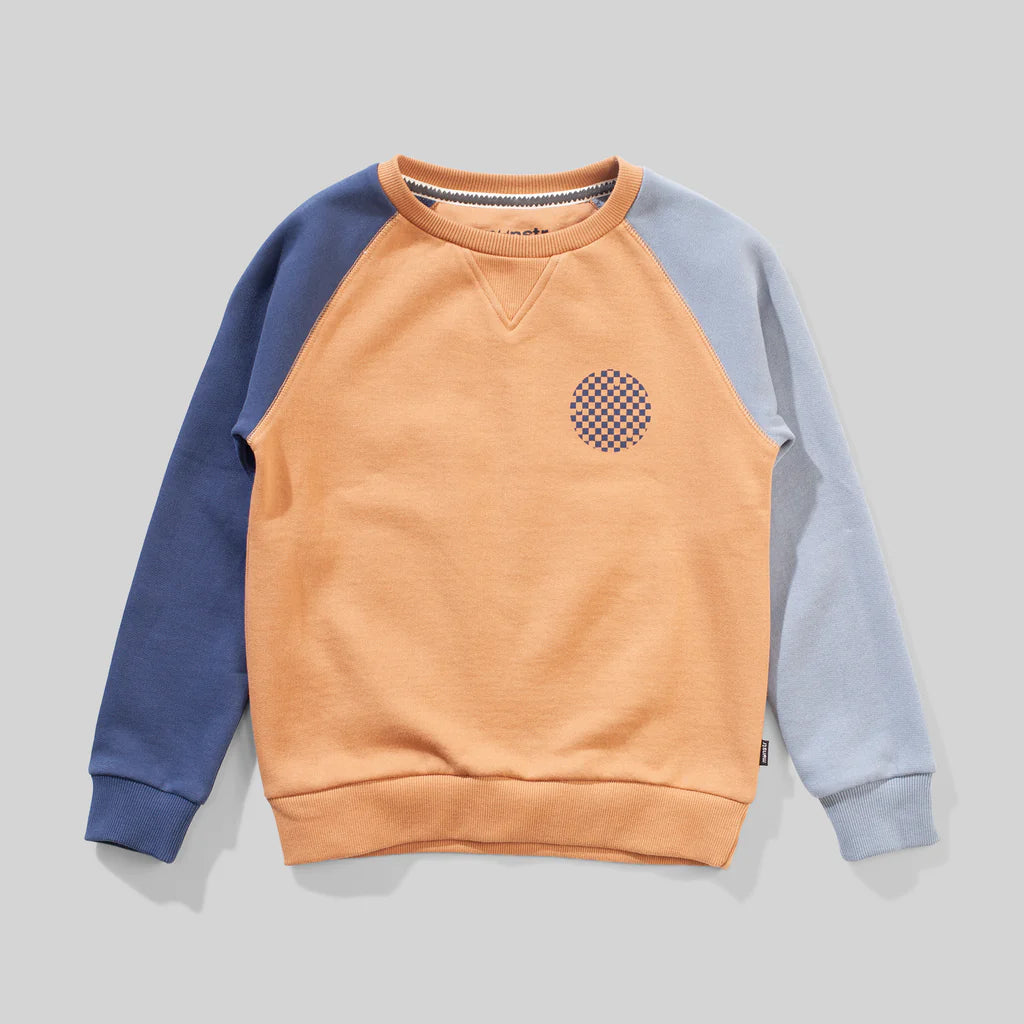 Munster Kids Krisflip Crew LT Mustard Blue