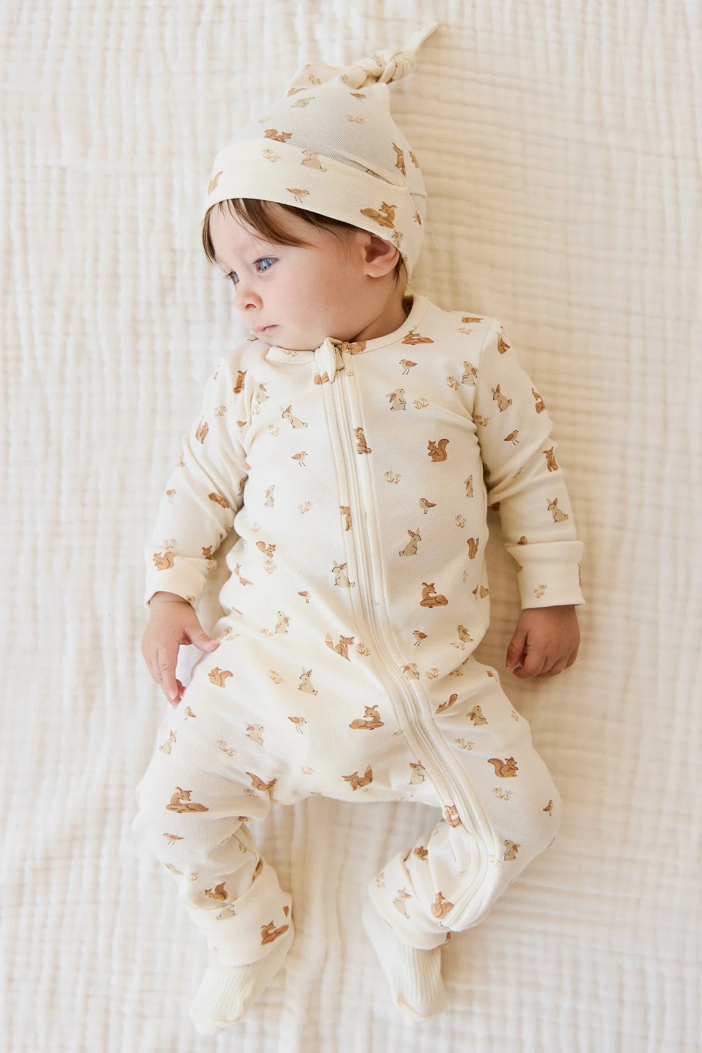 Jamie Kay Organic Cotton Reese Zip Onepiece Forest Gathering