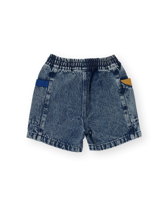 Goldie + Ace Colour Block Vintage Denim Shorts