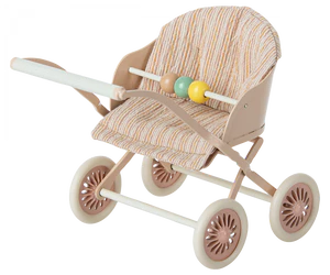 Maileg Stroller Baby Mice Rose
