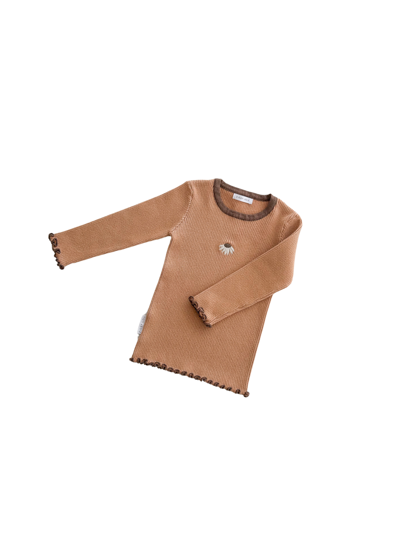 Ziggy Lou Ribbed Top Hazel
