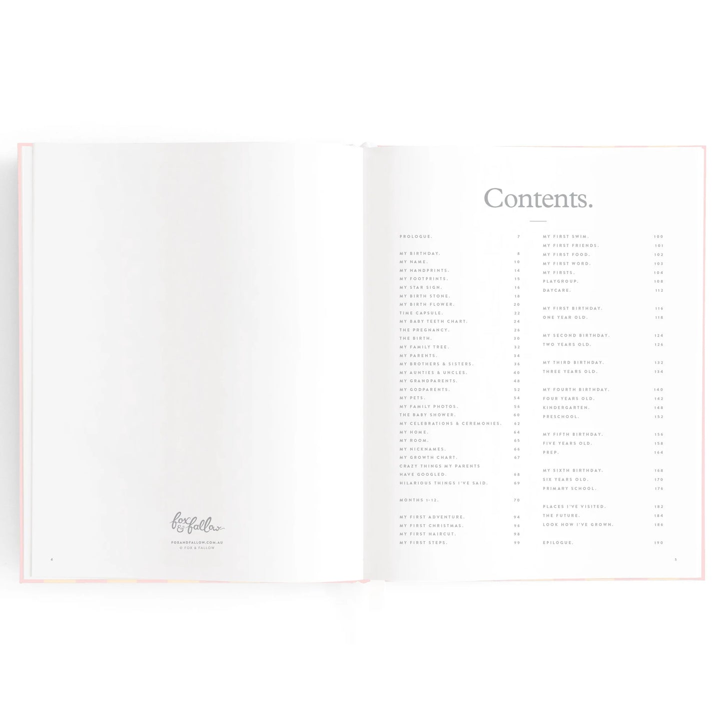 Fox + Fallow Baby Book Petal Stripe