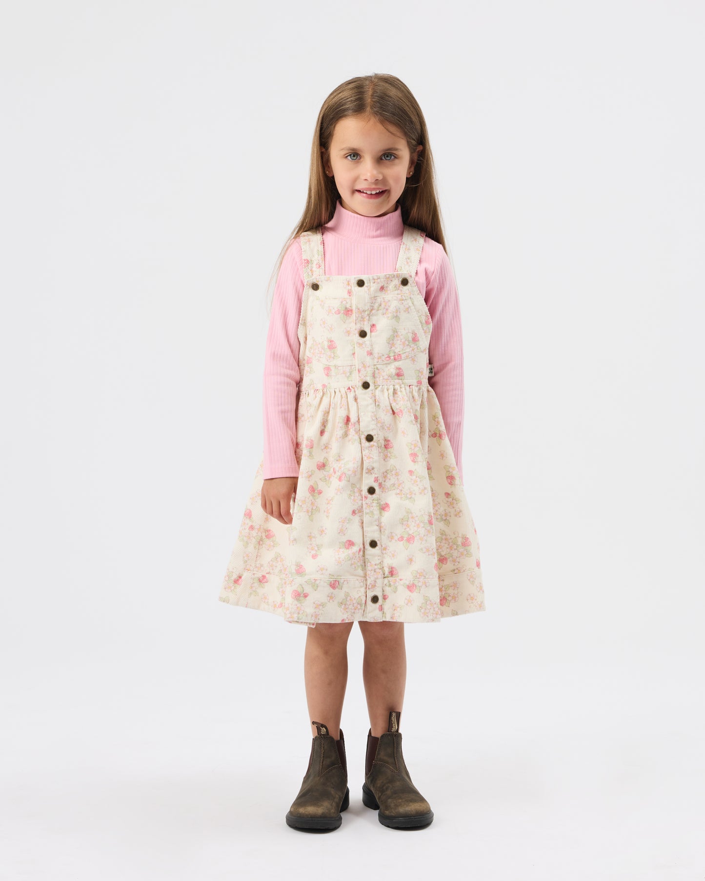 Goldie + Ace Strawberry Fields Pinafore Dress