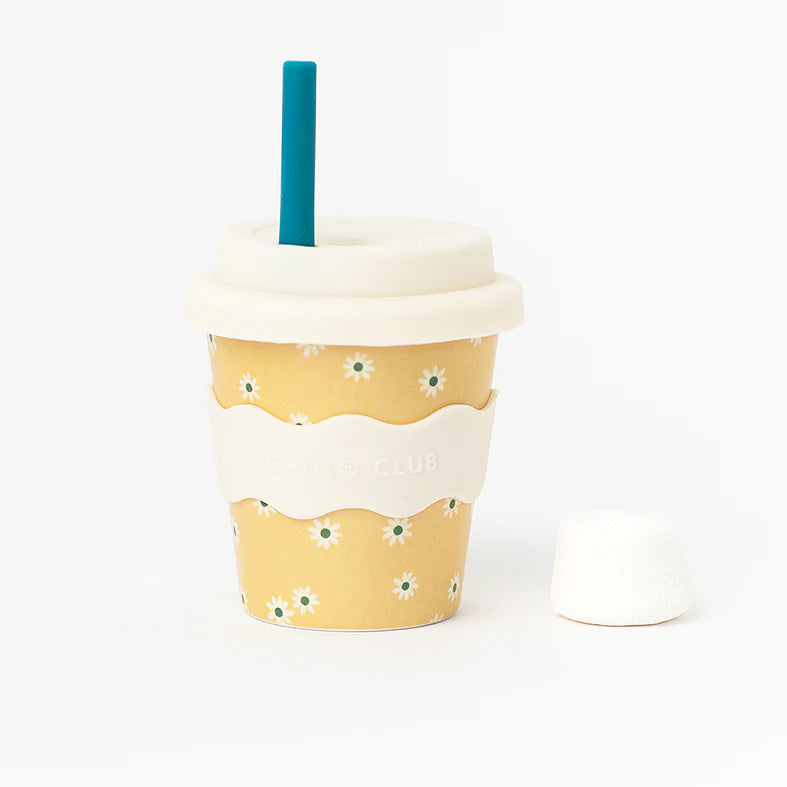 Chino Club Babychino Cup 4oz Yellow Daisy