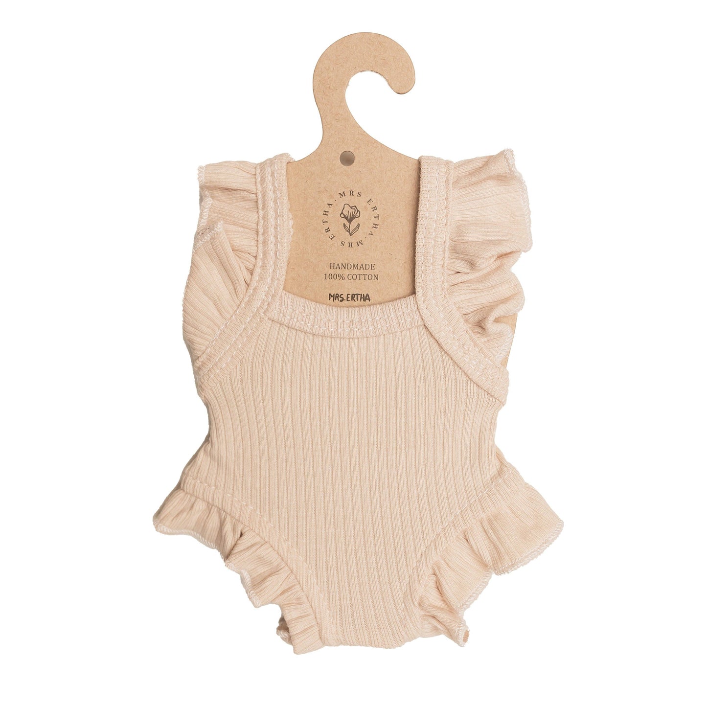 Mrs Ertha Loretas Doll Clothes 34-36cm Ivory Frilled Bodysuit