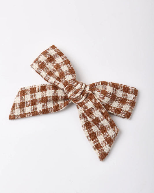 Rylee + Cru Bow Brick Check