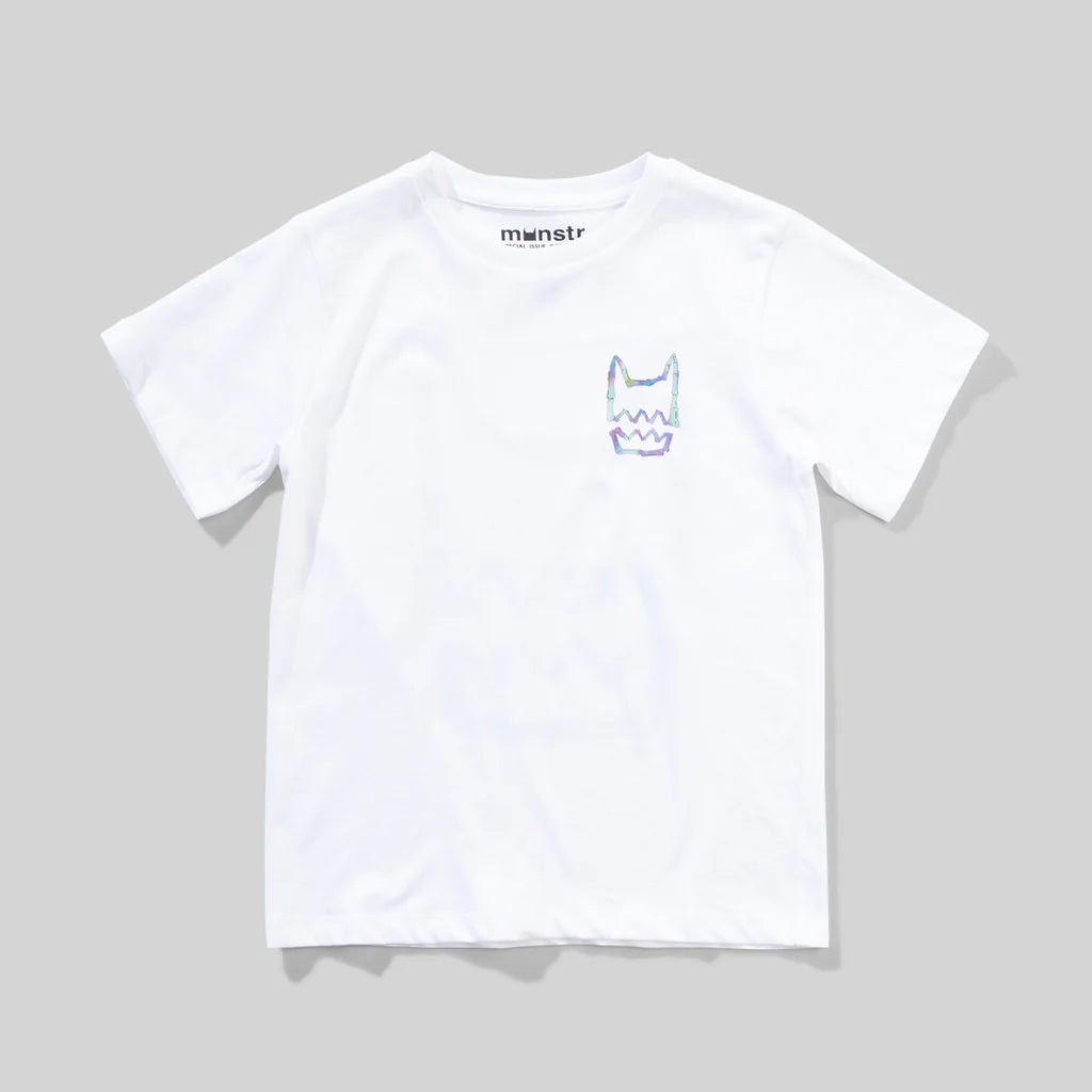 Munster Kids Glowteeth SS Tee White