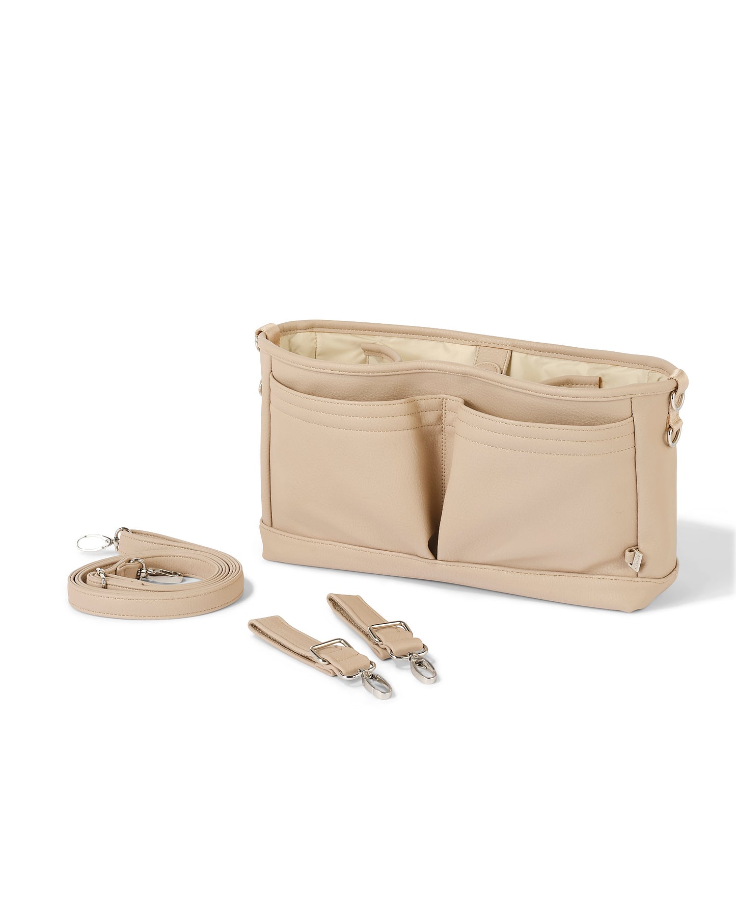 OiOi Dimple Vegan Leather Stroller Organiser Oat