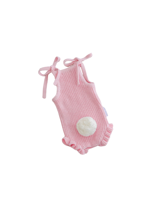 Ziggy Lou Frill Bodysuit Easter Dahlia