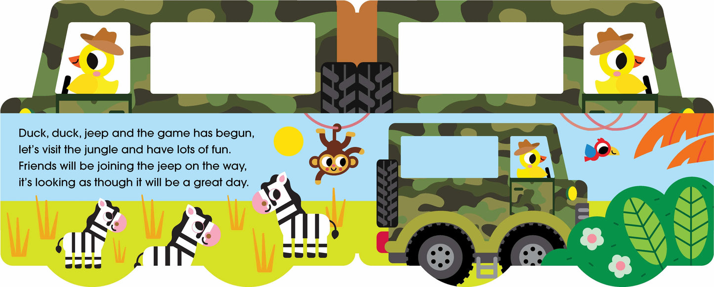 Book Mini Me - Shaped Board Book - The Jeep in the Jungle