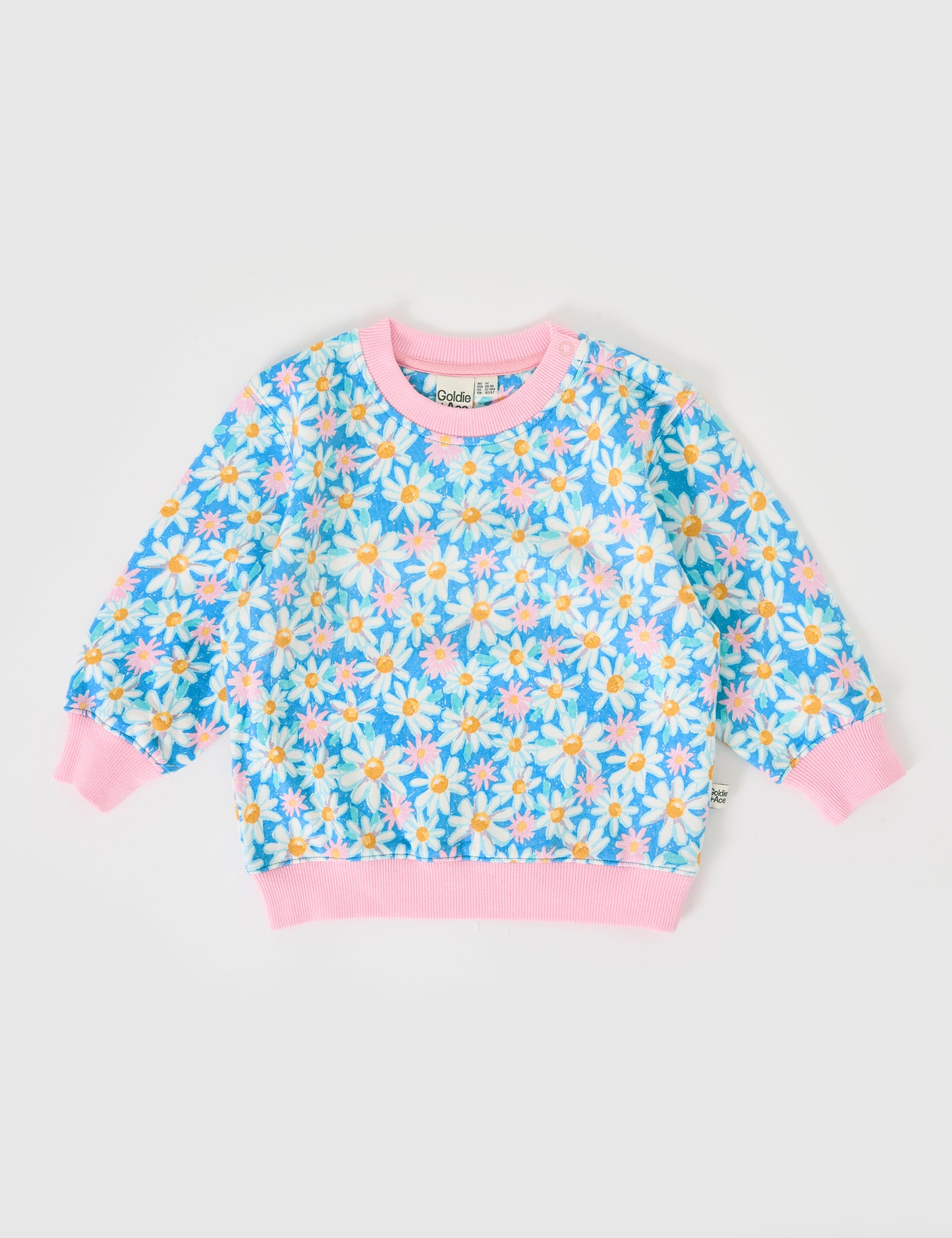 Goldie + Ace Seaside Daisy Relaxed Terry Sweater