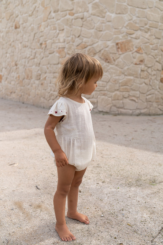 Illoura The Label Blossom Romper Natural