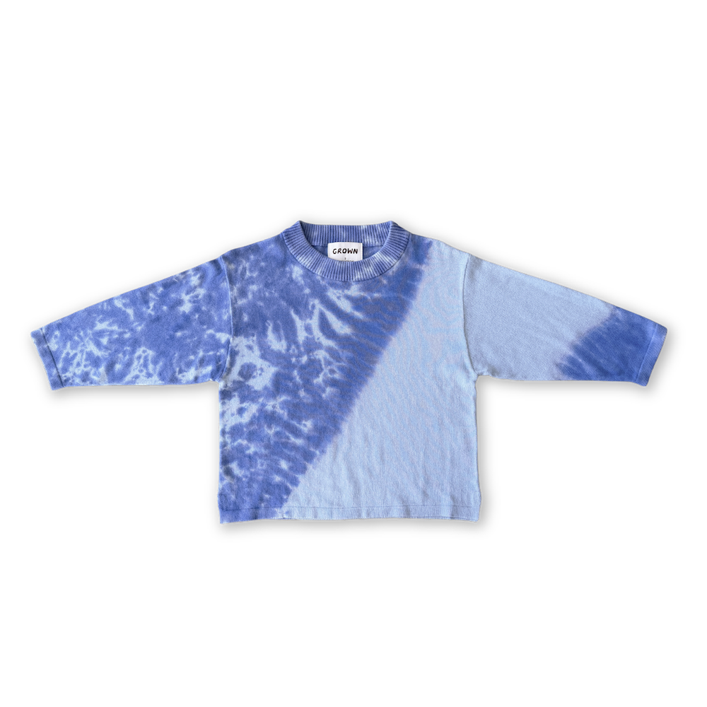 Grown Organic Knitted Tie Dye LS Tee - Pacific