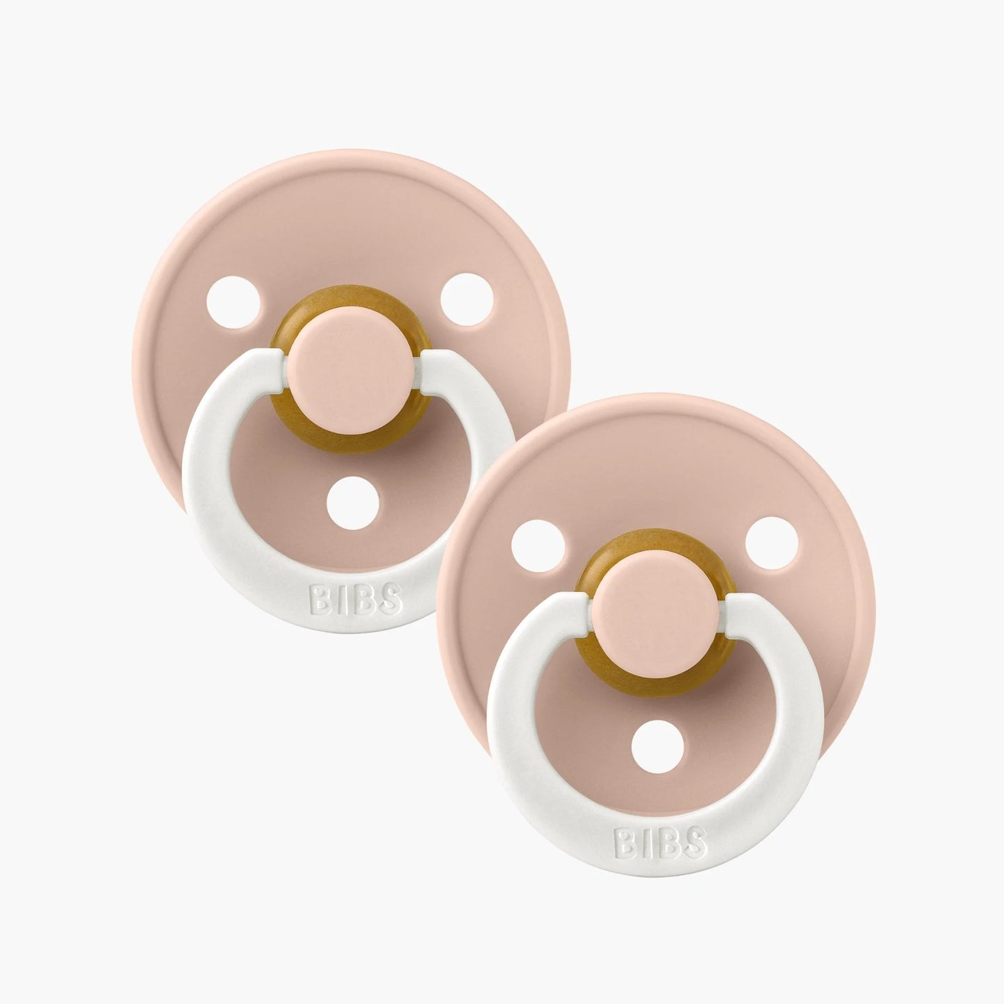 BIBS Dummies Size 2 Twin Pack 'Night Glow' Blush