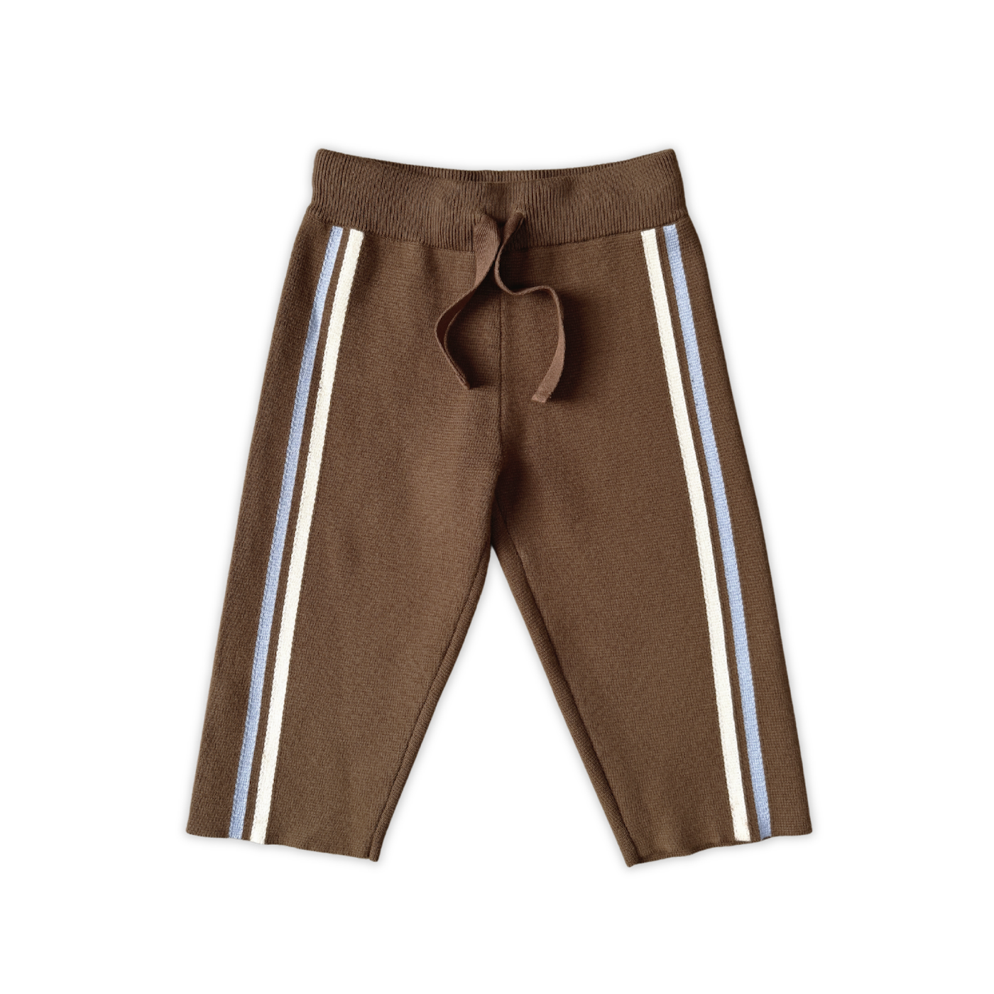 Grown Organic Striped Milano Knit Pants - Espresso