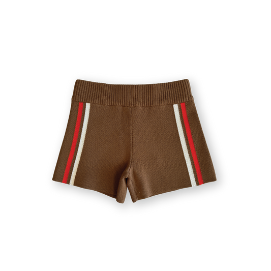 Grown Organic Milano Knit Shorts Brownie