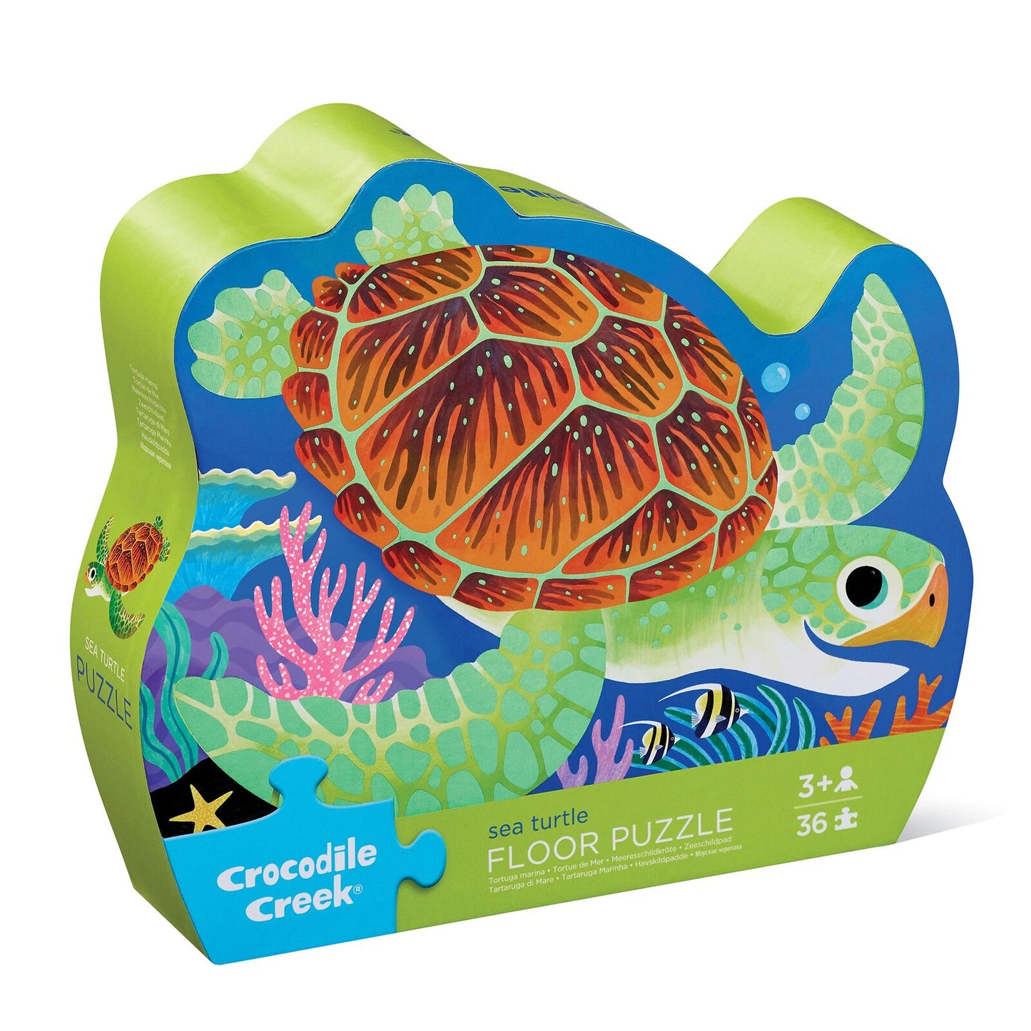 Crocodile Creek 36pc Floor Puzzle Foil Stamped Sea Turtle