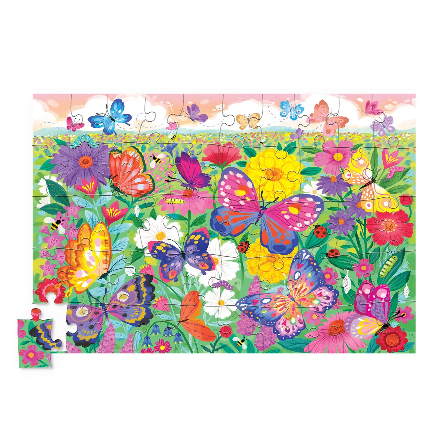 Crocodile Creek Holographic Puzzle 50 Piece Butterflies