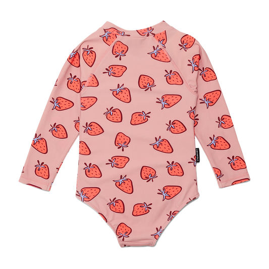 Crywolf Long Sleeve Swimsuit Strawberry Splash
