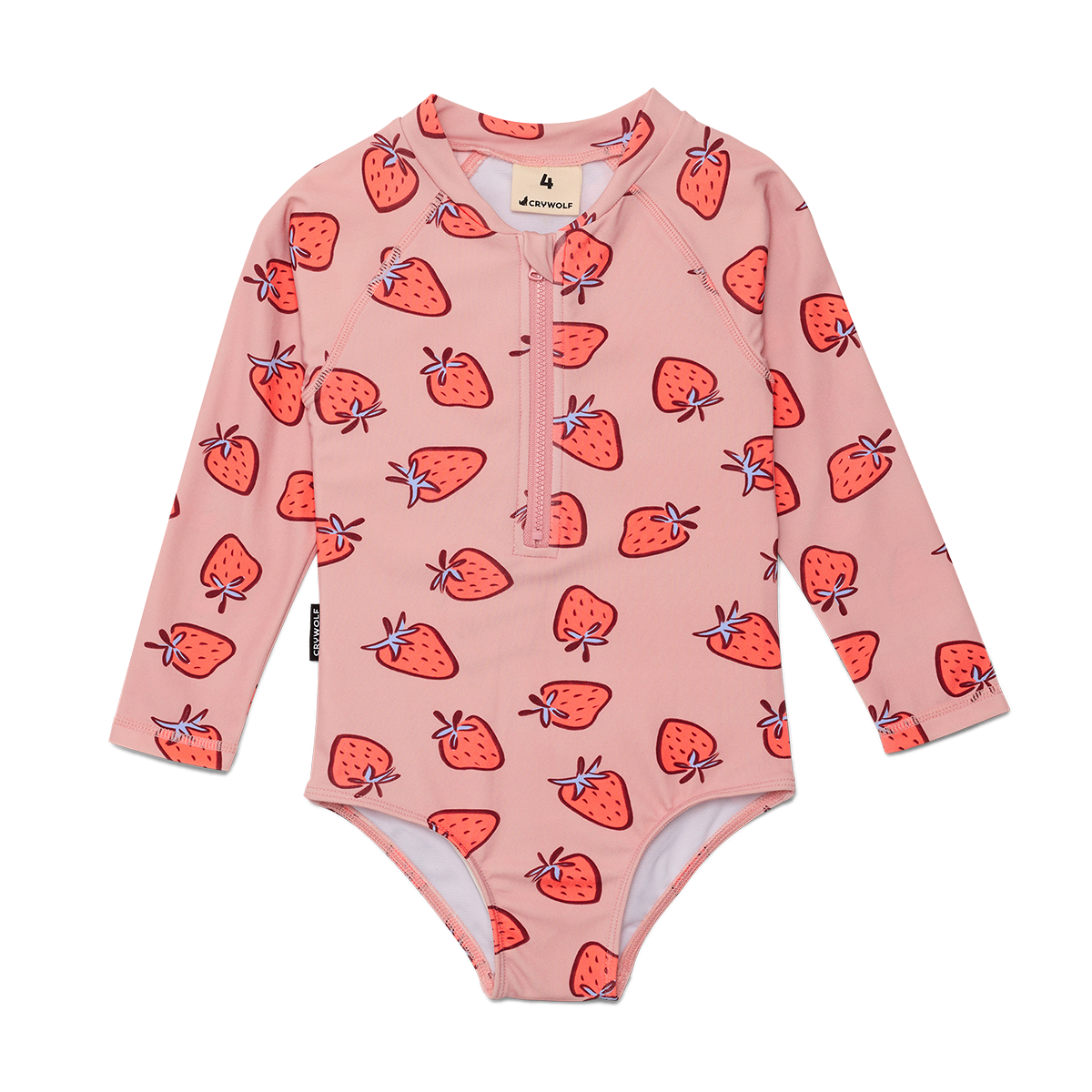 Crywolf Long Sleeve Swimsuit Strawberry Splash