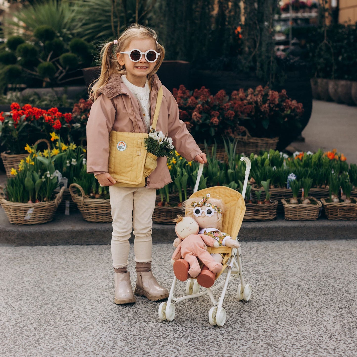 Olli Ella Carrie Convertible Changing Set Honey