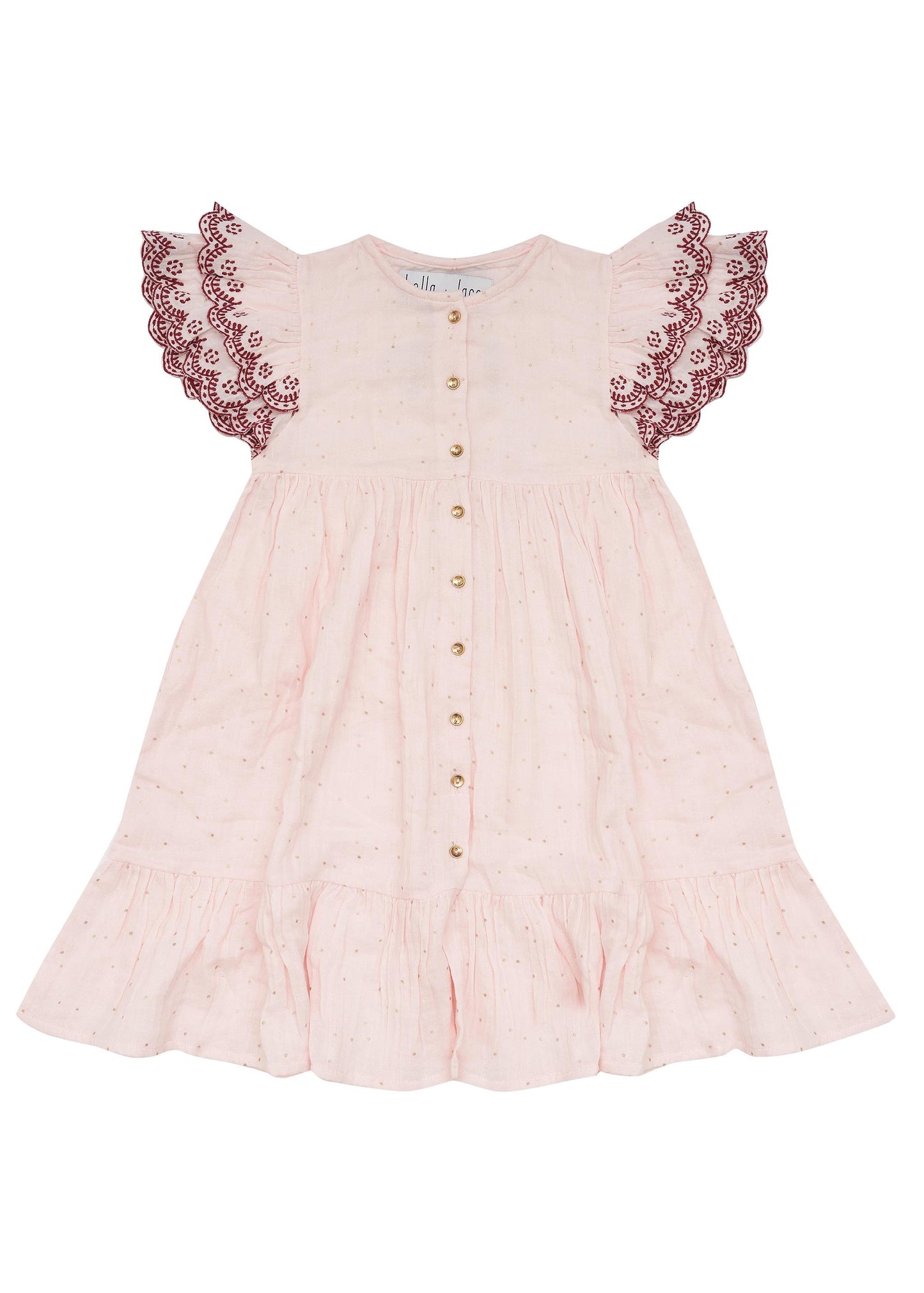 Bella and Lace Christmas Bells Dress Peppermint Pink