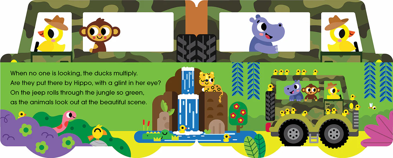 Book Mini Me - Shaped Board Book - The Jeep in the Jungle