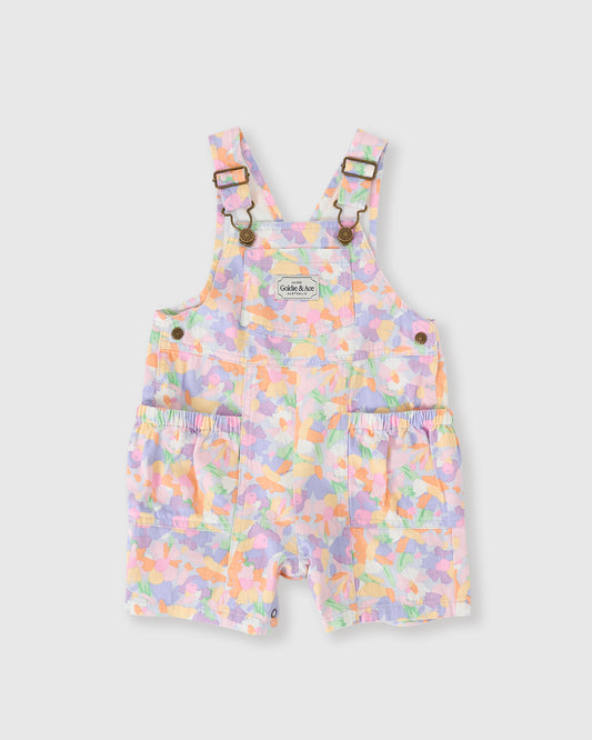 Goldie + Ace Pastel Bouquet James Pocket Overalls Lilac Multi