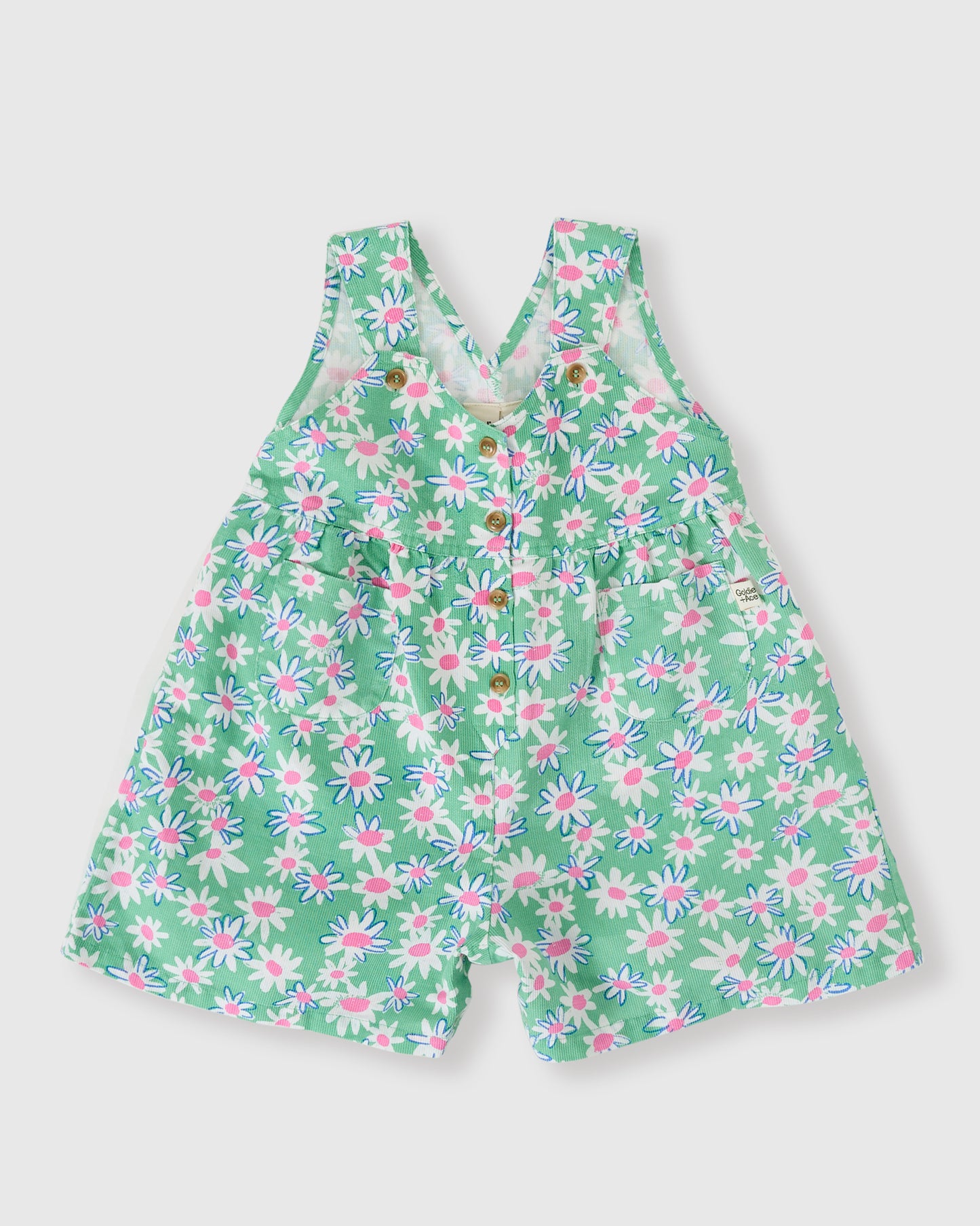 Goldie + Ace Daisy Patch Sara Shortalls Moss
