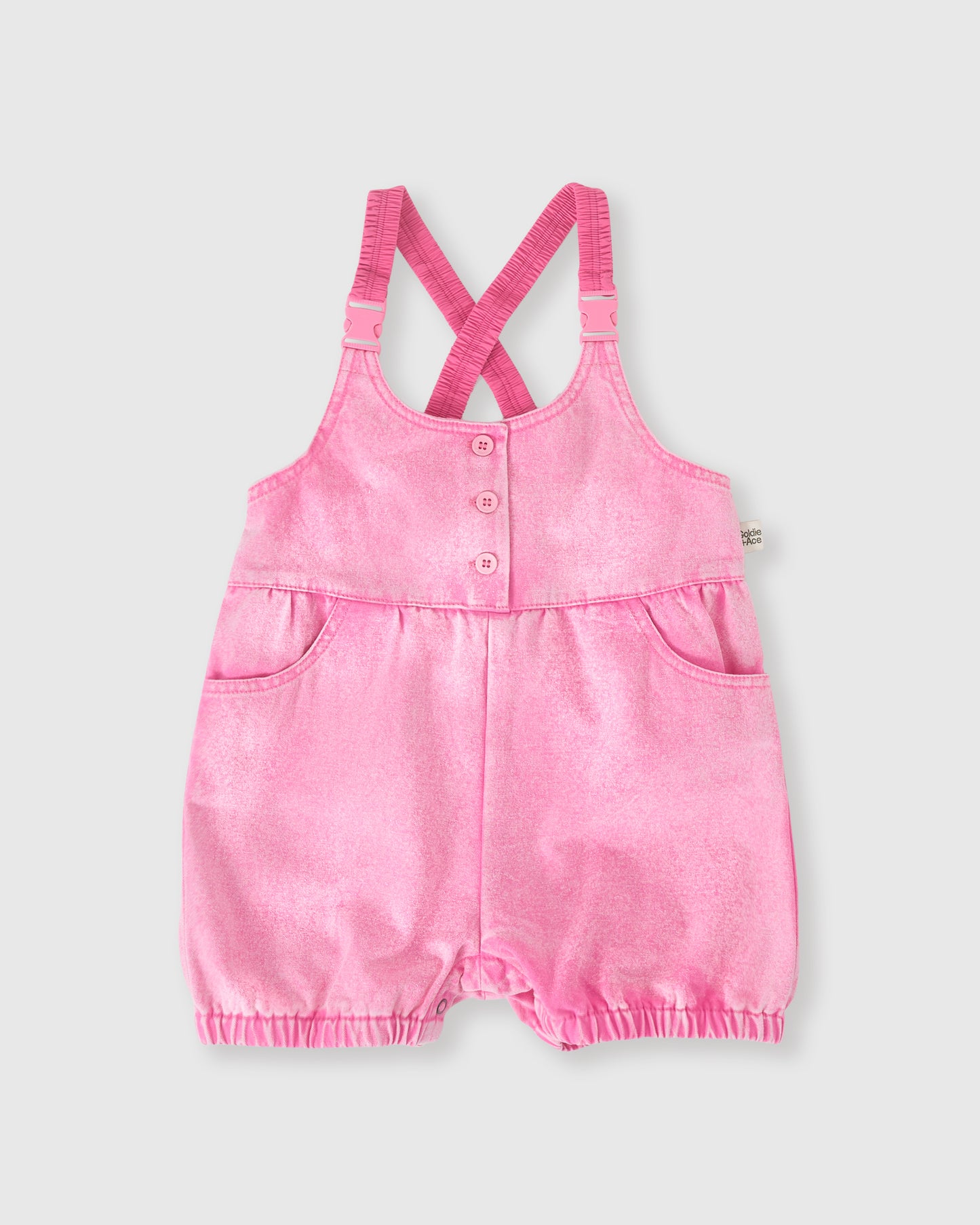 Goldie + Ace Cindy Denim Bubble Overalls Pink Lemonade
