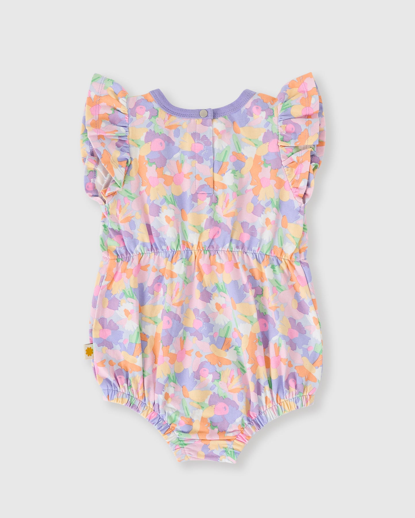 Goldie + Ace Pastel Bouquet Frill Bubble Romper Lilac Multi