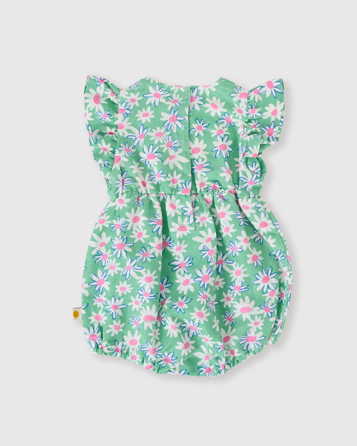 Goldie + Ace Daisy Patch Lani Romper Moss
