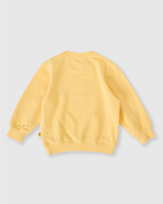 Goldie + Ace Goldie Crew Embroidered Sweater Lemon