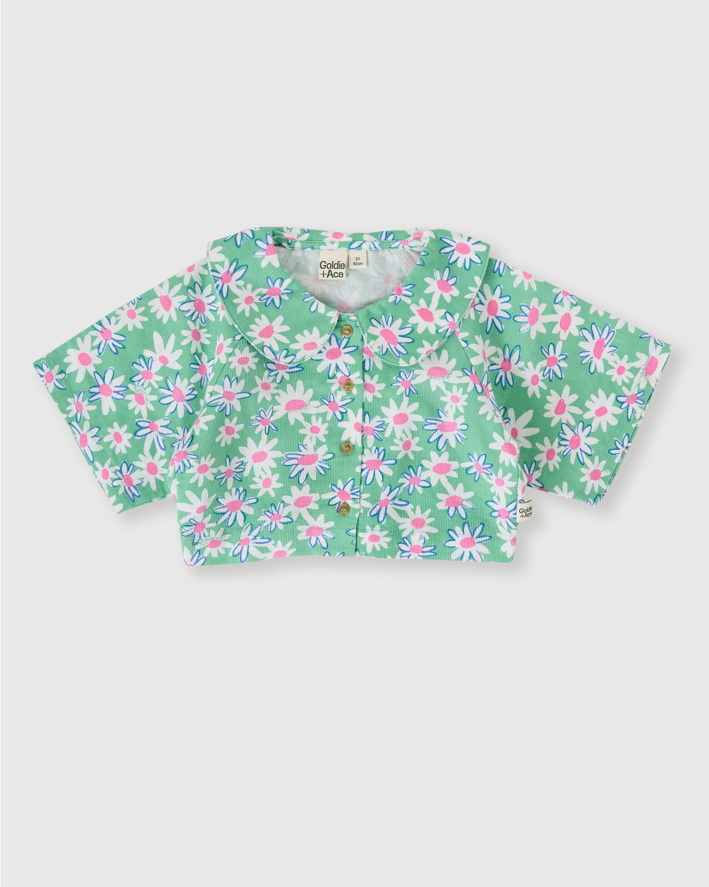 Goldie + Ace Daisy Patch Abigail Blouse Moss