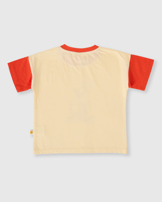 Goldie + Ace Hop Skip Jump T-Shirt Vanilla / Apple Red