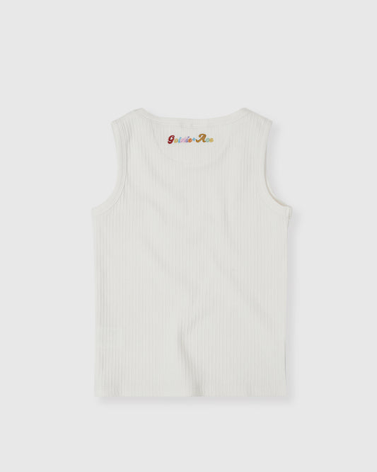 Goldie + Ace Rib Tank White