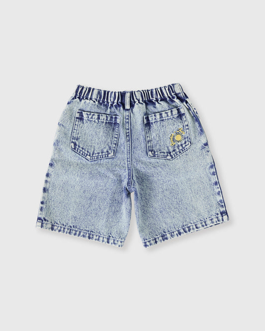 Goldie + Ace Kirby Relaxed Denim Shorts Light Denim