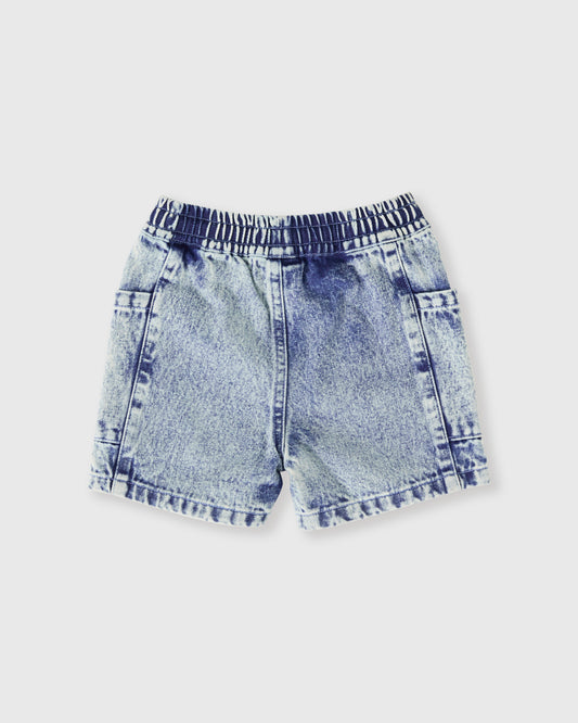 Goldie + Ace Noah Denim Pocket Shorts Light Denim
