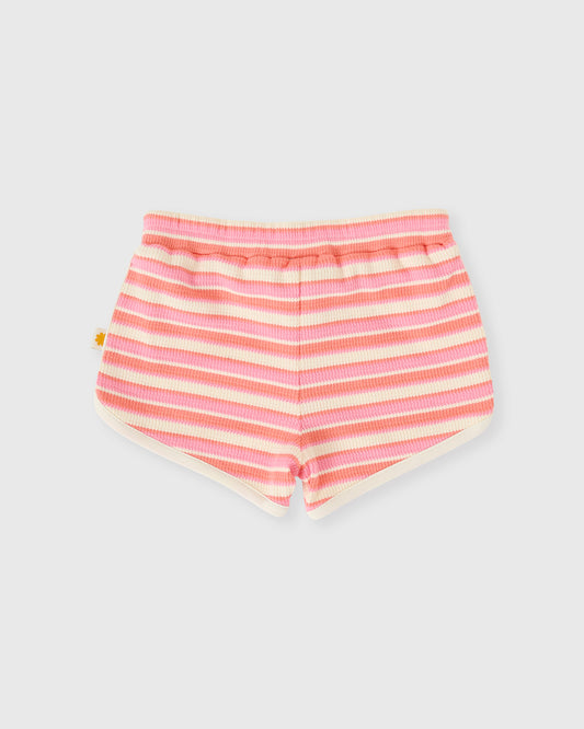 Goldie + Ace Watermelon Stripe Shorts Pink / Peach