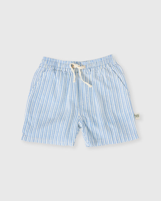 Goldie + Ace Sailor Stripe Noah Shorts Ocean / Ivory